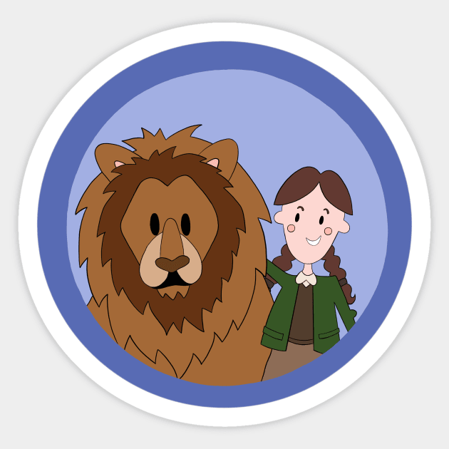 Lucy & Aslan Sticker by jackmanion